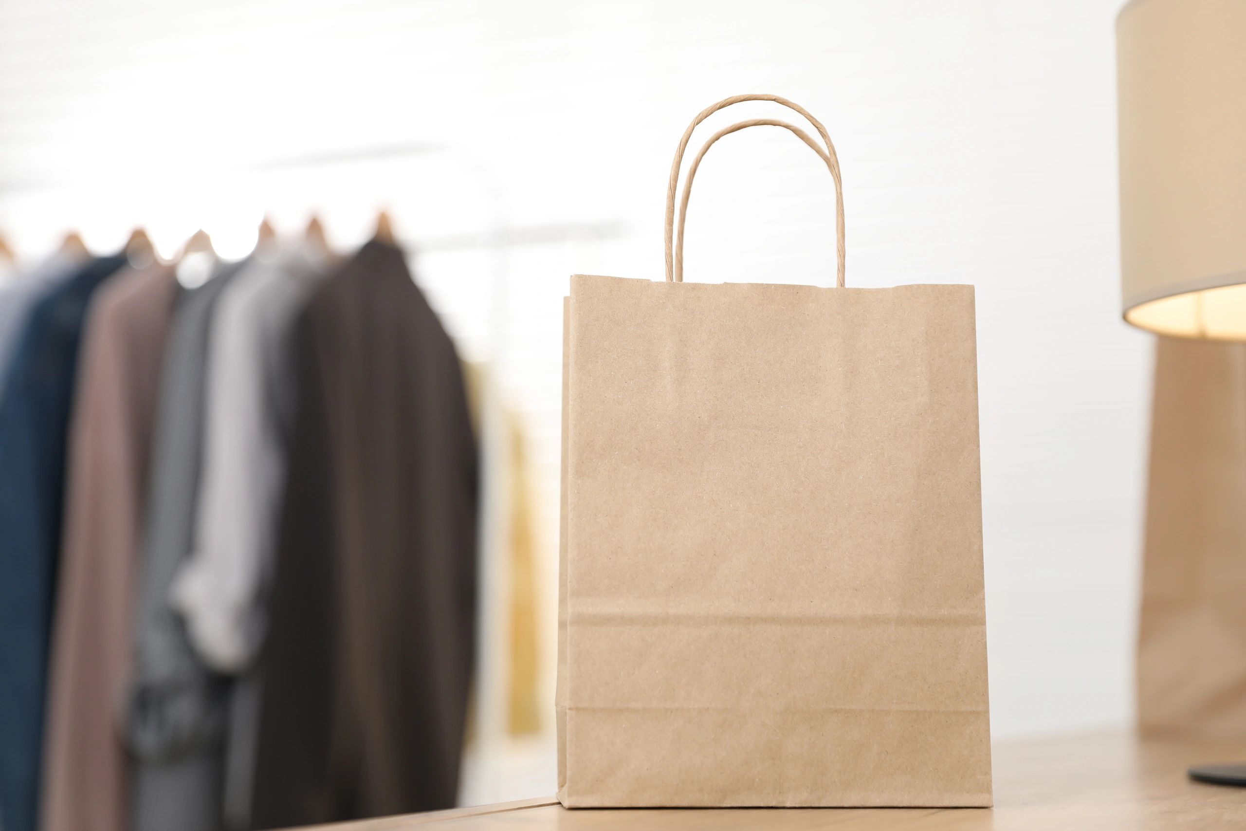Retail pickup packaging on counter